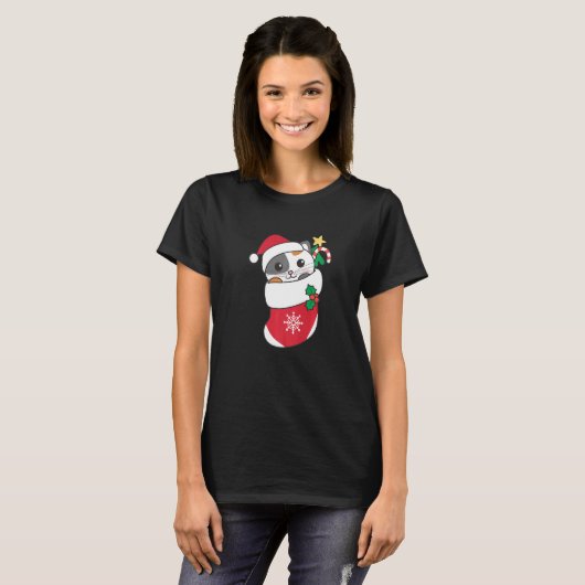 Cute Cat For Christmas Cat 9 Tシャツ (正面フル)