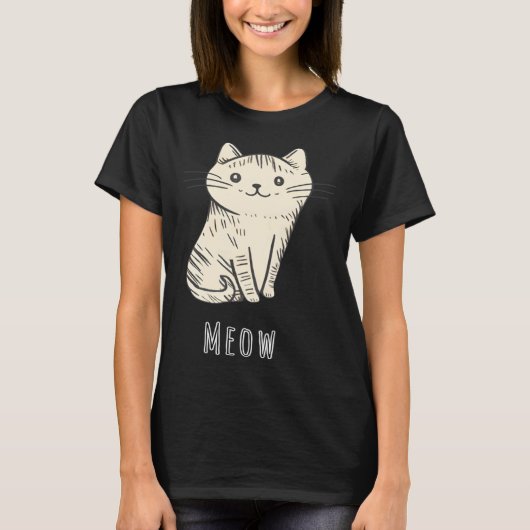Cute Cat   For Womens and Mens Cat Mom and Cat Dad Tシャツ (正面)