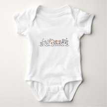 Cute Cat Friends Baby Bodysuit