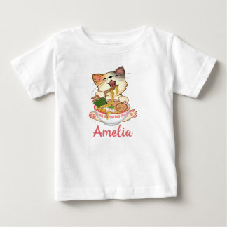  Cute Cat Funny Kitten Customizable Name  ベビーTシャツ