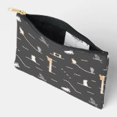 Cute Cat Furniture Pattern Zipper Pouch アクセサリーポーチ (見開き)