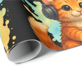 cute cat gamer birthday gift wrapping paper ラッピングペーパー (ロールコーナー)