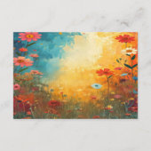 Cute Cat Giraffe Baby Shower エンクロージャーカード (裏面)