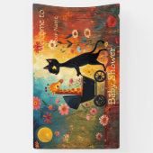 Cute Cat Giraffe Baby Shower 横断幕 (縦)