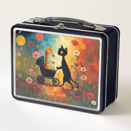 Cute Cat Giraffe Metal Lunch Box メタルランチボックス