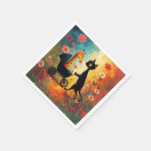 Cute Cat Giraffe Napkins スタンダードカクテルナプキン (角)