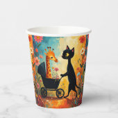 Cute Cat Giraffe Paper Cups 紙コップ (左)