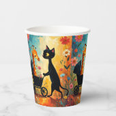 Cute Cat Giraffe Paper Cups 紙コップ (正面)