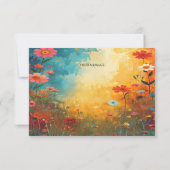 Cute Cat Giraffe Thank You Card サンキューカード (裏面)