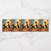 Cute Cat Giraffe Water Bottle Label ペットボトルラベル (シングルラベル)