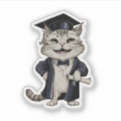 Cute Cat Graduation シール (正面)