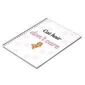 Cute Cat Hair Don’t Care Cat Notebook ノートブック (左側)
