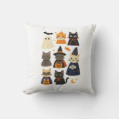 Cute Cat Halloween Gift Pillow クッション (正面)