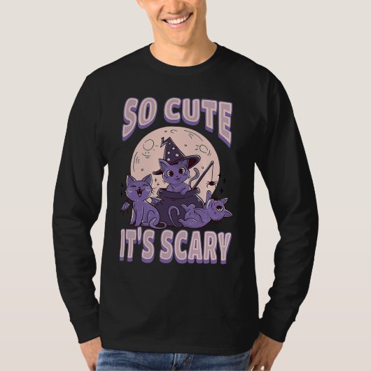 Cute cat Halloween outfit so cute it's scary Tシャツ (正面)