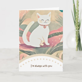 cute cat happy birthday カード