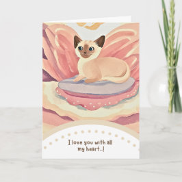 cute cat happy birthday カード