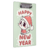 cute cat happy new year clipboard クリップボード (右)