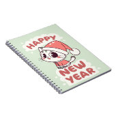 cute cat happy new year notebook ノートブック (右側)