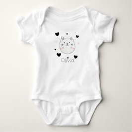 Cute Cat Heart Baby Body ベビーボディスーツ