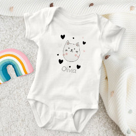 Cute Cat Heart Baby Body ベビーボディスーツ