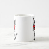 Cute Cat Heart Glasses Coffee Mug コーヒーマグカップ (中央)