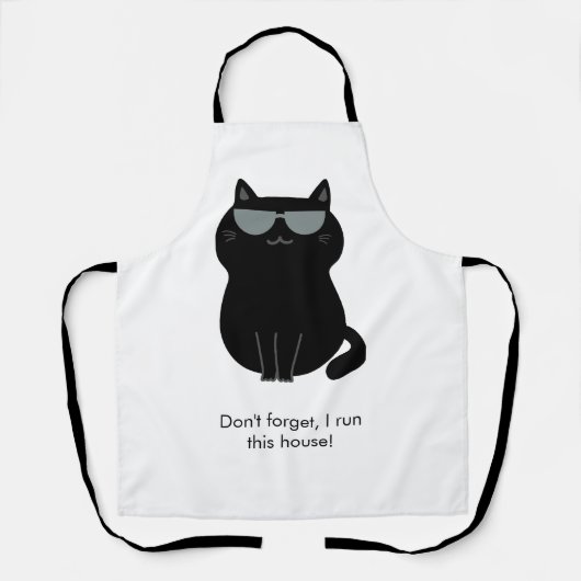 Cute Cat - I run this house now!  エプロン (正面)