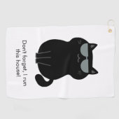 Cute Cat - I run this house now! ゴルフタオル (横)