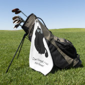 Cute Cat - I run this house now! ゴルフタオル (グリーン)