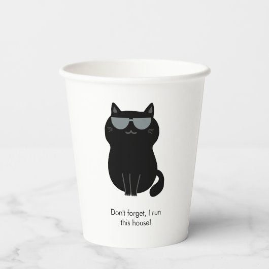Cute Cat - I run this house now!  紙コップ (裏面)