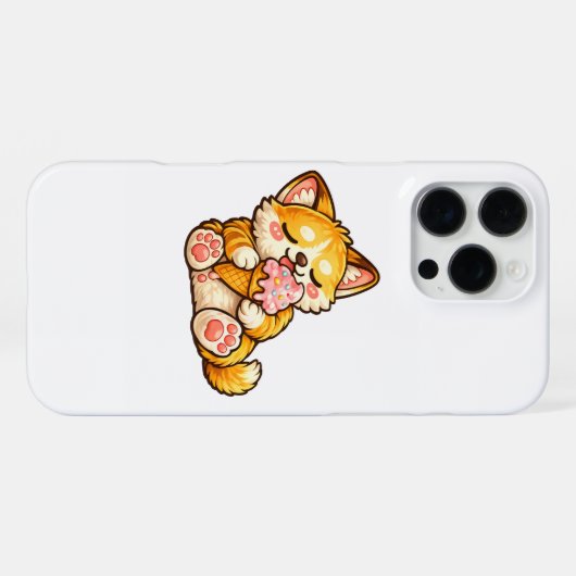 Cute Cat Ice Cream iPhoneケース (裏面横)