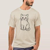 Cute Cat Illustration Tシャツ (正面)
