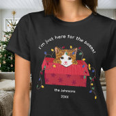 Cute Cat in a Box Here for the Boxes Christmas Tシャツ