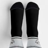 Cute Cat in a Paper Bag Crew Socks with Name ソックス (上部)