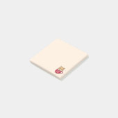 Cute Cat in Coffee Mug Beige ポストイット (アングル)