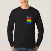 cute cat In Pocket LGBT Tシャツ (正面)