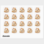 Cute Cat Inside Coffee Cup | Cozy Cat Lover Design スクエアシール (シート)