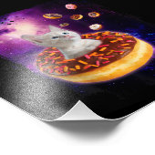 Cute Cat Inside Donut In Space Kitty Lovers フォトプリント (角)