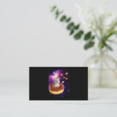 Cute Cat Inside Donut In Space Kitty Lovers 名刺 (スタンド正面)