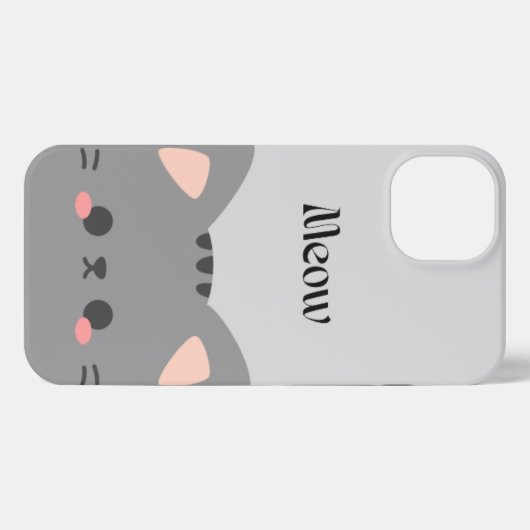 Cute Cat  iPhone Case – Soft & Aesthetic Look iPhoneケース (裏面横)
