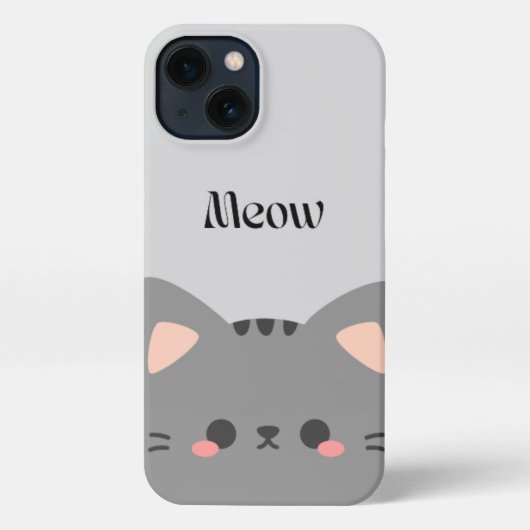 Cute Cat  iPhone Case – Soft & Aesthetic Look iPhoneケース (裏面)