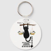 Cute Cat Keychain | Adorable Kitty Accessory キーホルダー (裏面)