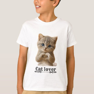 Cute Cat Kids T-Shirt | Cat Lover Shirt for Childr Tシャツ