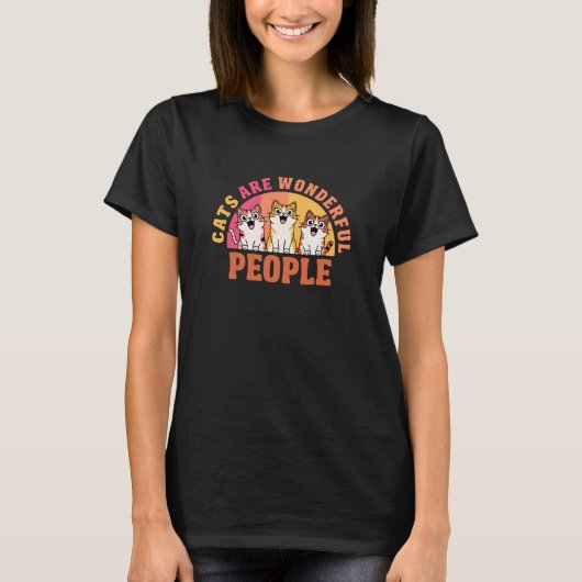 Cute Cat Kitty Pet Cats Lovers Tシャツ (正面)