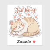 Cute Cat Loaf Sticker | Just Vibing Cozy Cat Decal シール (シート)