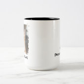 Cute Cat Mama Pet Lover Photo Mug ツートーンマグカップ (中央)