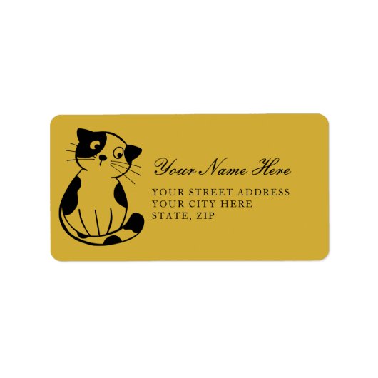 Cute Cat Mark Address Labels for Mailings ラベル (正面)