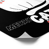 Cute Cat Merry Catmas Christmas Cat Lovers Santa P ポスター (角)