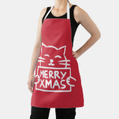 Cute Cat Merry Xmas エプロン (インサイチュ)