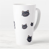 Cute Cat MOM カフェラテマグ (右アングル)