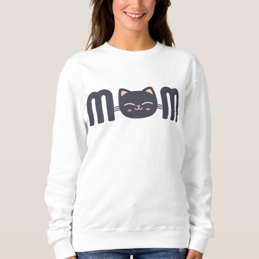 Cute Cat MOM スウェットシャツ (正面)